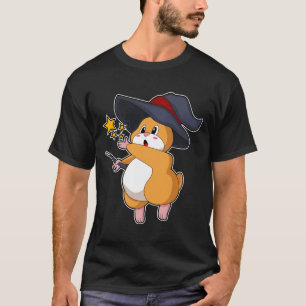 Hamster as Wizard with Magic wand T-Shirt