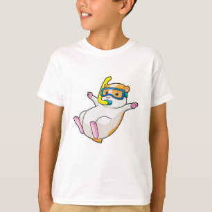 Hamster at Diving with Swimming goggles T-Shirt