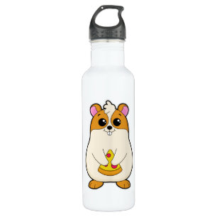 Hamster at Eating of Pizza 710 Ml Water Bottle