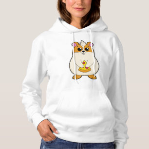Hamster at Eating of Pizza Hoodie