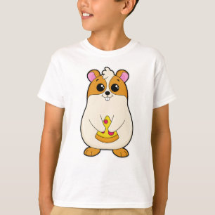 Hamster at Eating of Pizza T-Shirt