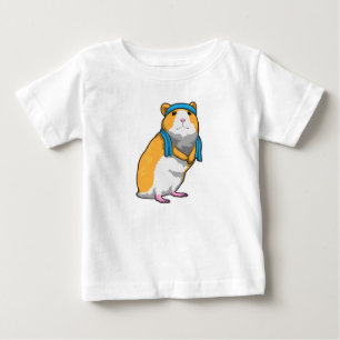 Hamster at Fitness with Towel Baby T-Shirt