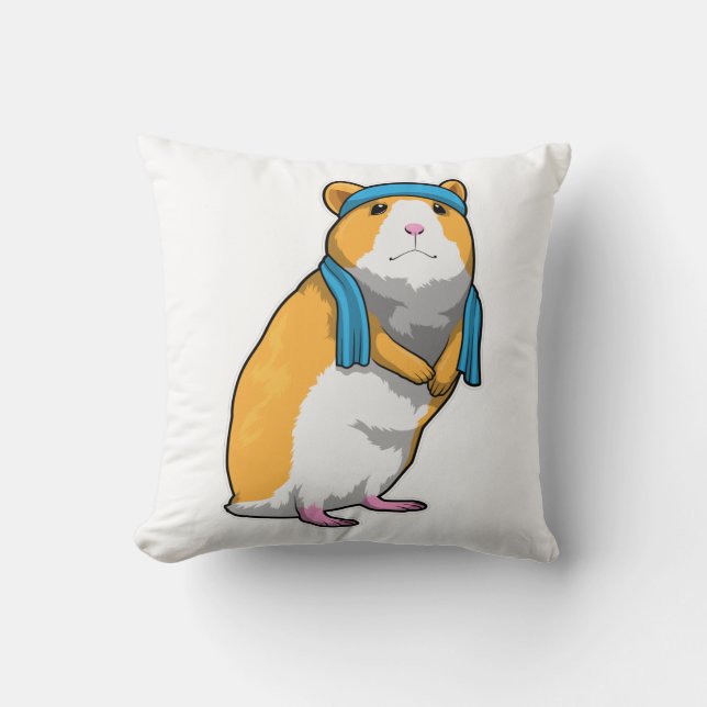 Hamster at Fitness with Towel Cushion (Front)