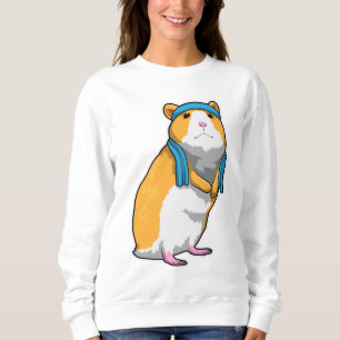 Hamster at Fitness with Towel Sweatshirt