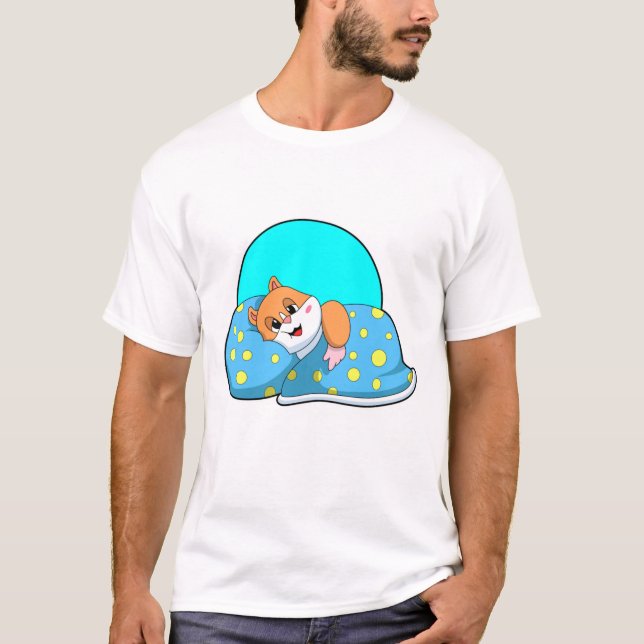 Hamster at Sleeping with Blanket.PNG T-Shirt (Front)
