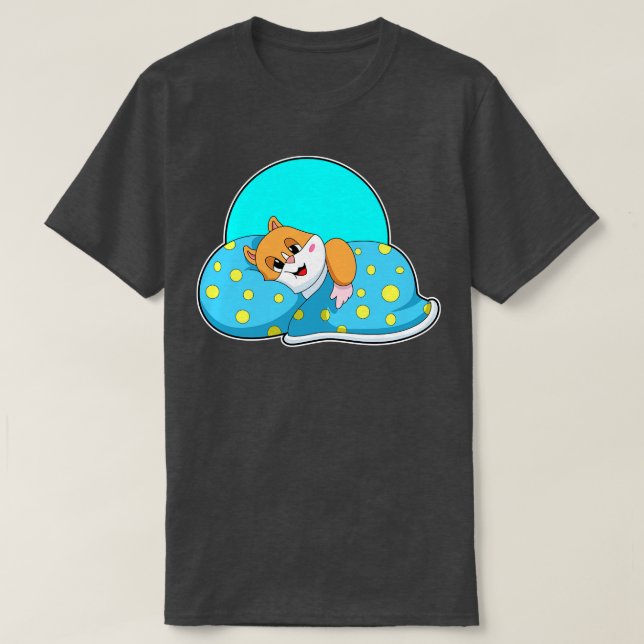 Hamster at Sleeping with Blanket T-Shirt (Design Front)
