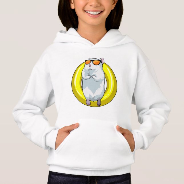Hamster at Swimming with Swim ring (Front)