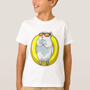 Hamster at Swimming with Swim ring T-Shirt