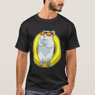 Hamster at Swimming with Swim ring T-Shirt
