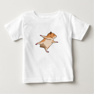 Hamster at Yoga Stretching Legs Baby T-Shirt