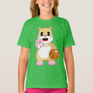 Hamster Baseball Baseball glove T-Shirt
