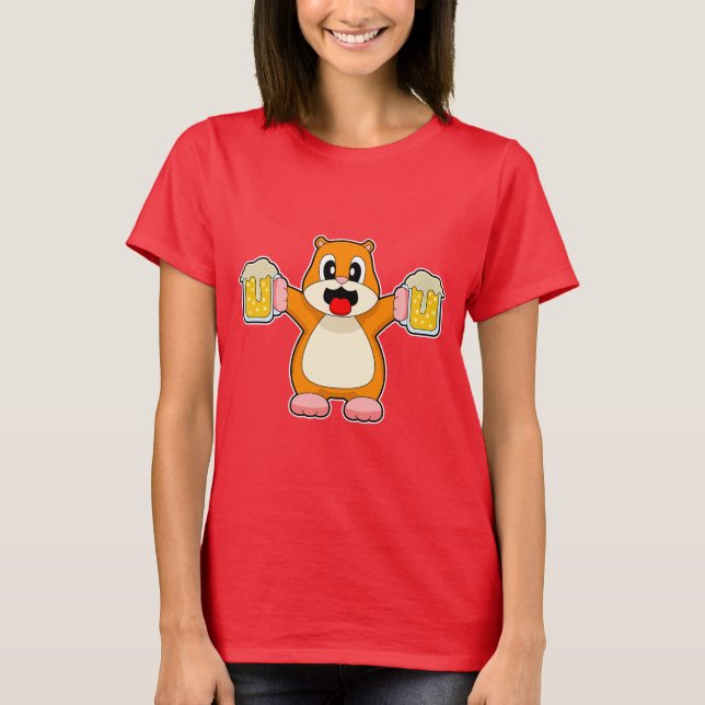 Hamster Beer T-Shirt (Front)