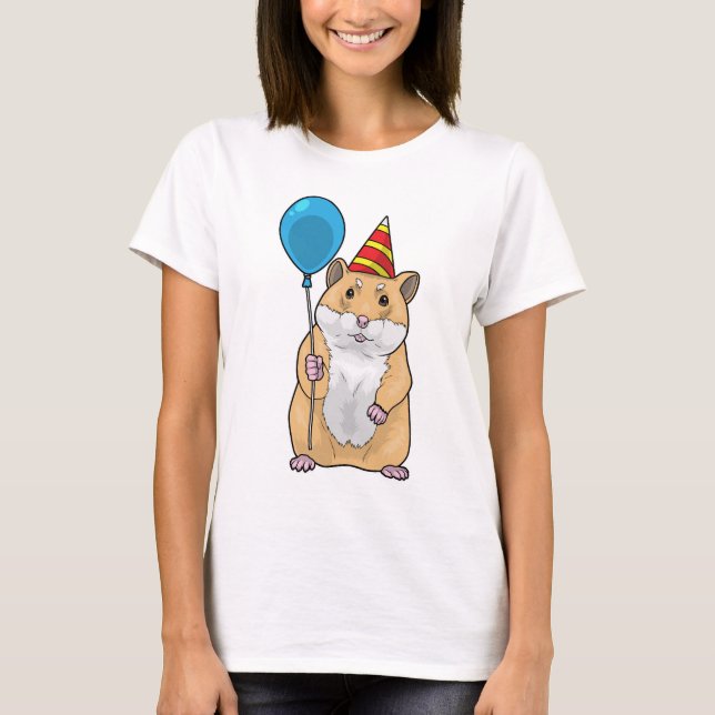 Hamster Birthday Balloon T-Shirt (Front)