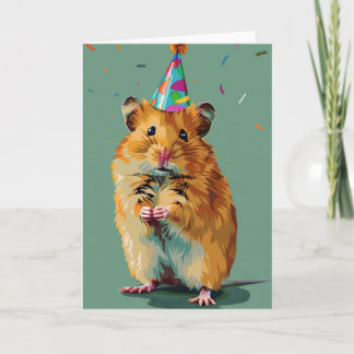 Hamster Birthday Party Greeting Card
