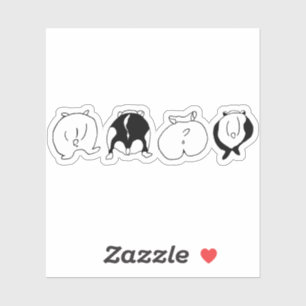 Hamster Butts Custom-Cut Vinyl Stickers