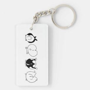 Hamster Butts Key Ring