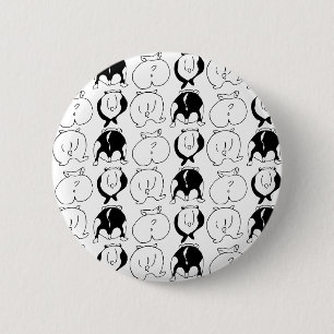 Hamster Butts Pattern 6 Cm Round Badge