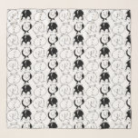 Hamster Butts Pattern Scarf<br><div class="desc">A black and white pattern of cute little hamster butts.</div>