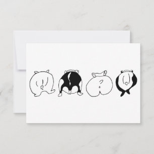 Hamster Butts Thank You Card
