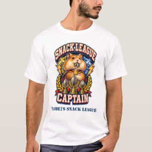 Hamster Captain Snack League Badge T-Shirt