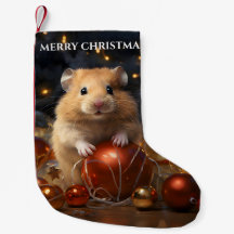 Hamster & Christmas Bauble Christmas Stocking