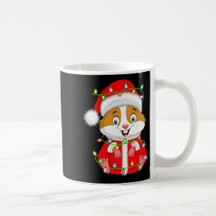 Hamster Christmas Lights Santa Costume Cute Animal Coffee Mug