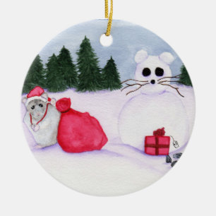Hamster Christmas Ornament