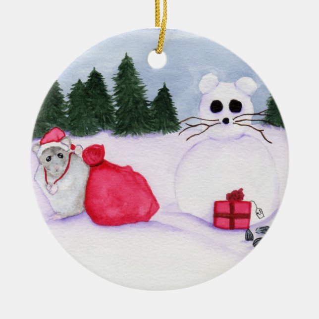Hamster Christmas Ornament (Front)