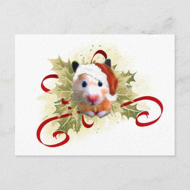 Hamster Christmas Postcards (Front)