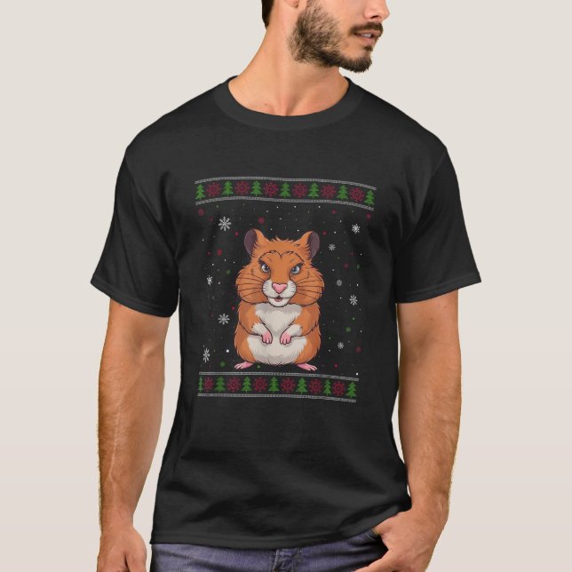 Hamster Christmas Sweater Men Women Kids Xmas Funn (Front)