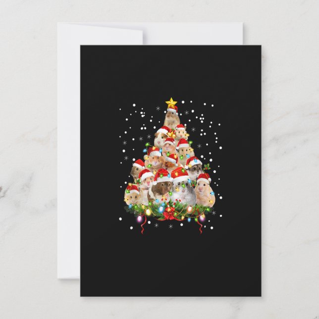 Hamster Christmas Tree Funny Hamster Mum Xmas Gift Invitation (Front)