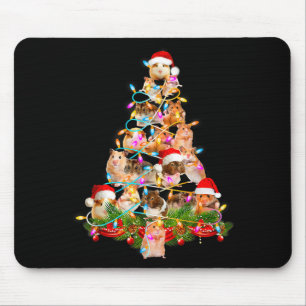Hamster Christmas Tree Led Funny Hamster Snow Chir Mouse Mat