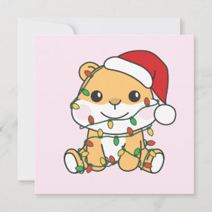 Hamster Christmas Winter Animals Holiday Hamsters Card