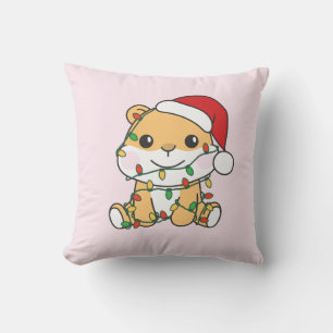 Hamster Christmas Winter Animals Holiday Hamsters Cushion