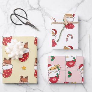 Hamster Christmas Winter Animals Holiday Hamsters Wrapping Paper Sheet