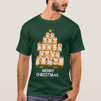 Hamster Christmasree Merry Christmas friends T-Shirt