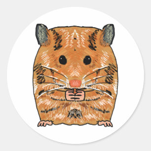 Hamster Classic Round Sticker