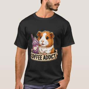 Hamster Coffee Addict Cute Rodent Boba Tea Gift T-Shirt