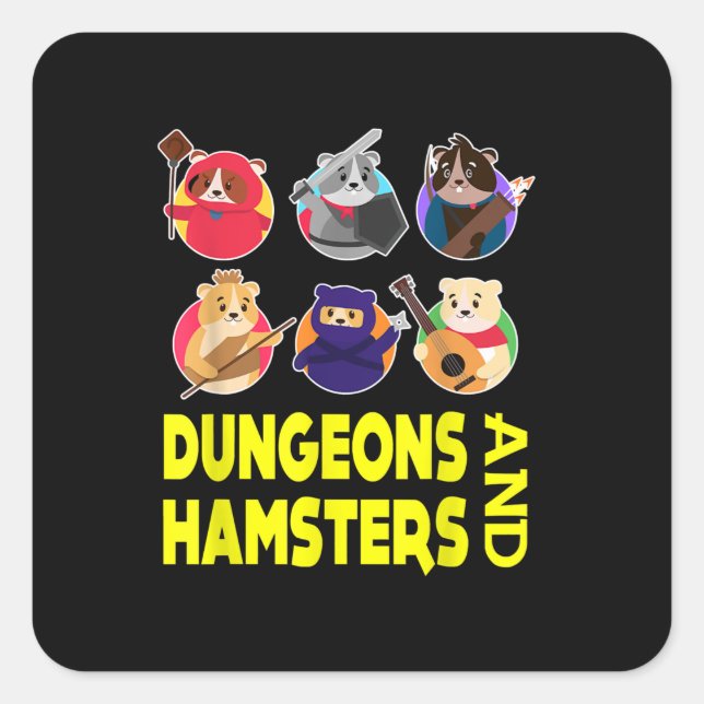 Hamster Costume Funny Gifts Square Sticker (Front)