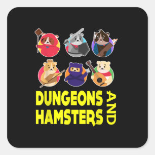 Hamster Costume Funny Gifts Square Sticker