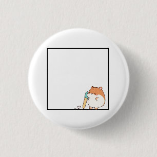 Hamster, cute hamster theme 3 cm round badge