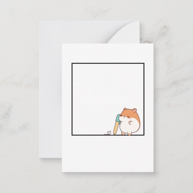 Hamster, cute hamster theme card (Front)