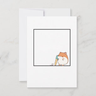 Hamster, cute hamster theme thank you card