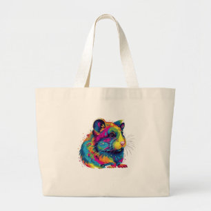 hamster cute  large tote bag
