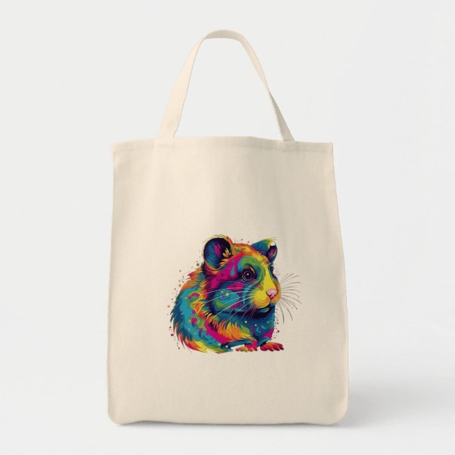 hamster cute  tote bag (Front)