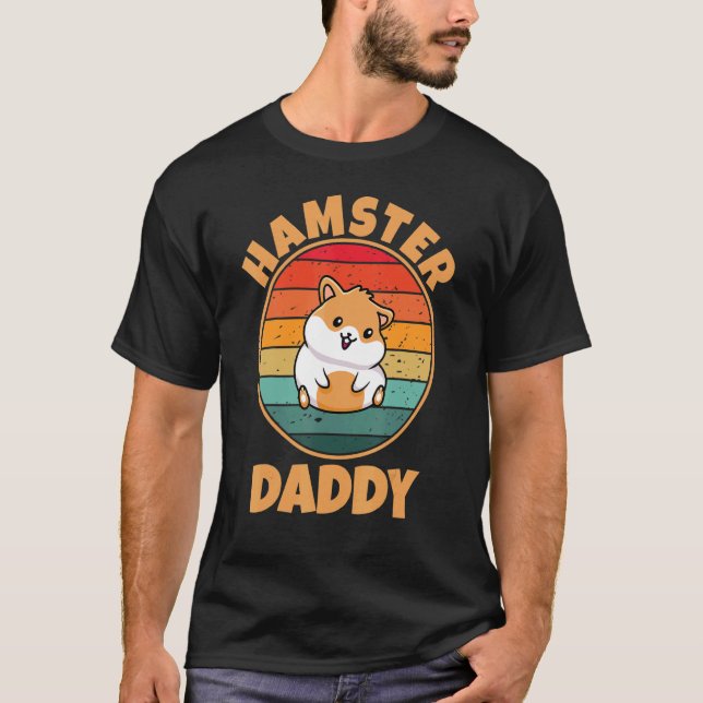 Hamster Daddy Pet Dwarf Hamster Golden Hamster Men T-Shirt (Front)