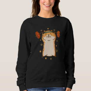 Hamster doing Weight Training and Fitness Sweatshirt