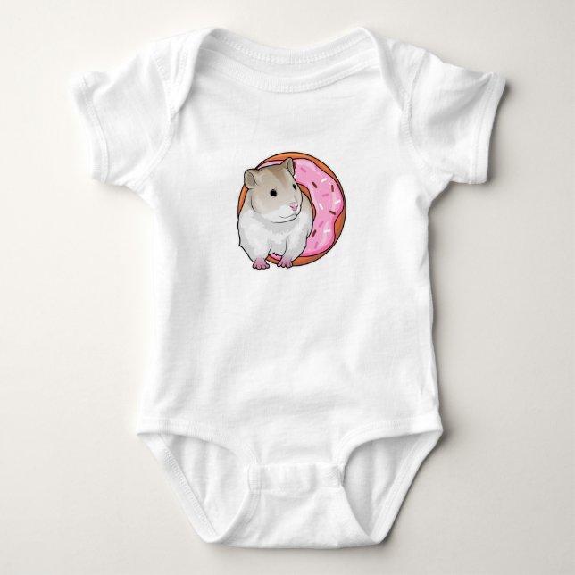 Hamster Donut Baby Bodysuit (Front)