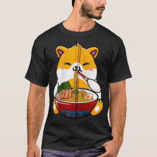 Hamster Eating Ramen Noodle Funny Japanese Kawaii  T-Shirt