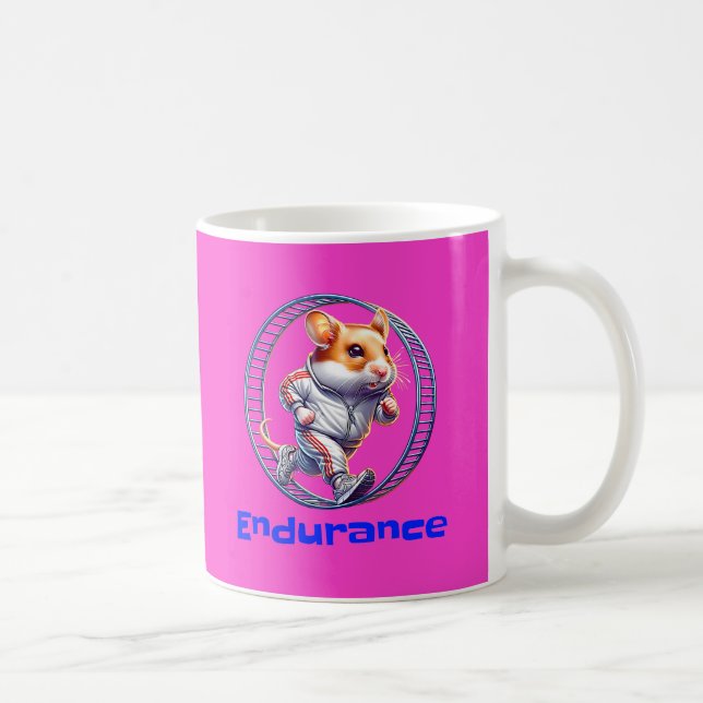 Hamster Endurance Running Shirt Hamster running  Coffee Mug (Right)